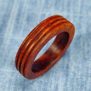 Hardwood Ring Made from Briarwood - Size 10.0 (US)